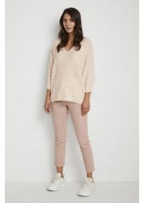 Kaffe Strickpullover mit regul&auml;rer Passform cream