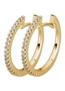 Lyomi Klappcreolen 585/- Gelbgold 38 synth. Diam. 0,24ct.