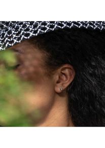 Lyomi Ohrstecker 585/- GG/WG 2 synth. Diam. 0,10ct.