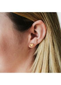 JULIE JULSEN Ohrstecker 925/- Sterling Silber vergoldet Herz
