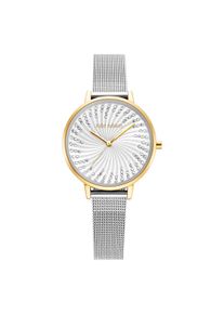 JULIE JULSEN Damenuhr Edelstahl bicolor Ziffernblatt silber Zirkonia