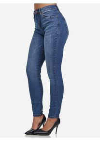 Tazzio Damen Skinny Fit High Waist Jeans