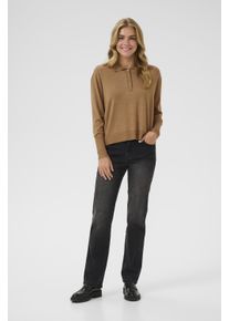 Kaffe Strickpullover KAlizza Baggy fit beige