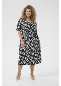 Kaffe Jerseykleid Regular fit black white