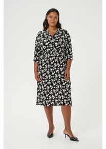 Kaffe Kleid Regular fit black offwhite