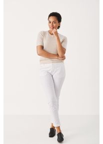 PART TWO Casual Hose Gerade Passform Bright White