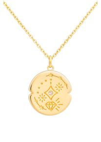 CAI Halskette 925 Sterling Silber Topas Tattoo Motiv rund