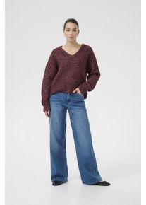Kaffe Strickpullover KAtrina Loose fit wine