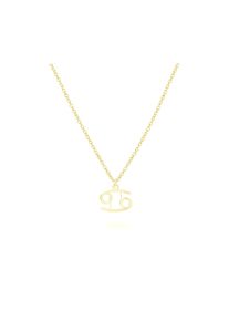 Beka & Bell BEKA&BELL Anh&auml;nger mit Kette 925-Sterling Silber vergoldet Gl&auml;nzend 42cm Krebs