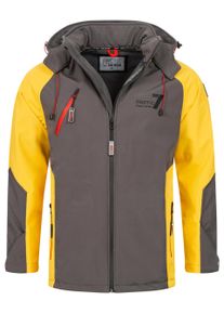 Arctic Seven Herren Softshell Jacke &ndash; Dunkelgrau-Gelb