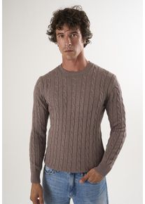 Pullover Pullover Mit Rundhalsausschnitt Aus Kabelstrick