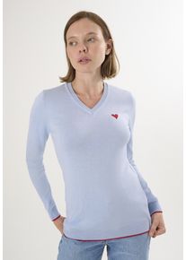 Pullover V-Ausschnitt-Strickpullover