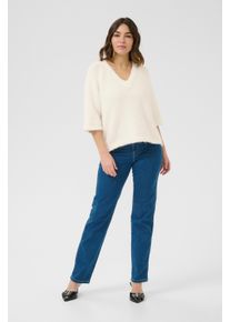 Kaffe Strickpullover Baggy fit white