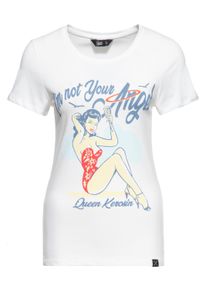 Queen Kerosin Damen Print T-Shirt I'm not your Angel offwhite
