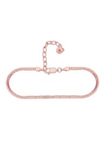 CAI Fu&szlig;kette 925/- Sterling Silber ros&eacute; vergoldet Venezianer Kette zweireihig