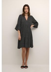 Kaffe Kleid A-shape black white