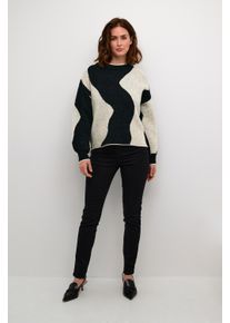 Kaffe Strickpullover Regular fit black offwhite