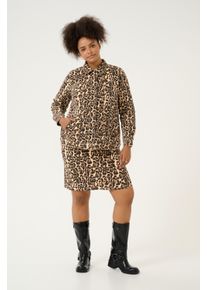 Kaffe Jeansjacke Loose fit Naturel Leopard Print