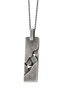 CAI Anh&auml;nger mit Kette 925/- Sterling Silber rhodiniert oxidiert