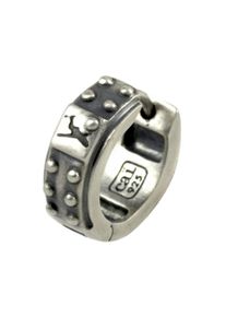 CAI Single Creole 925 Silber rhodiniert matt oxidiert