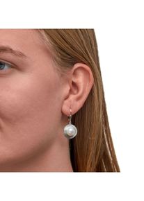 ZEEme Pearls Ohrringe Silber 925 rhodiniert mattiert mit 2x Perle wei&szlig; 7-8mm