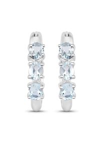 Vira Jewels Ohrringe Silber 925 rhodiniert mit 6 hellblauen Aquamarinen