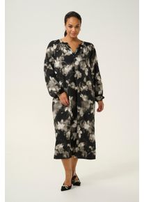 Kaffe Kleid Loose fit Black/White Flower Print black offwhite