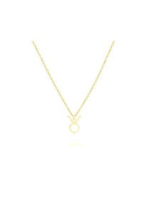 Beka & Bell BEKA&BELL Anh&auml;nger mit Kette 925-Sterling Silber vergoldet Gl&auml;nzend 42cm Stier