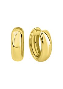 ZEEme Basic Klappcreolen 925/- Sterling Silber vergoldet oval