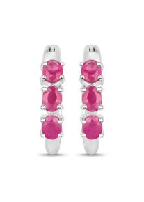 Vira Jewels Ohrringe Silber 925 rhodiniert mit 6 nat&uuml;rlichen Rubinen