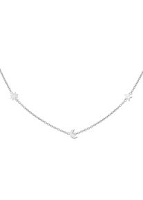 CAI Collier 925 Sterling Silber rhodiniert Sonne - Mond - Stern