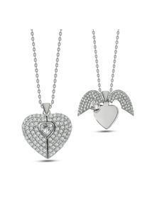 dKeniz Halskette 925 Sterling Silber Herz-Kette