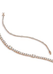 dKeniz Armband 925/- Sterling Silber ros&eacute;vergoldet Tennisarmband