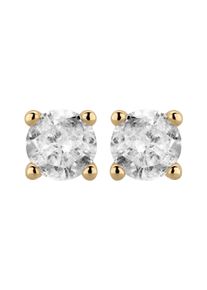 OROLINO Ohrstecker 585/- Gelbgold 2 Brill. 0,25 ct. wei&szlig;