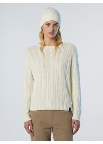North Sails Pullover Zopfstrick mit Rundhalsausschnitt