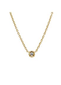 Lyomi Collier 585/- Gelbgold Bl&uuml;te synth. Diam 0,10ct.