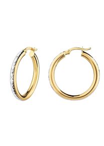 Diamonds by Ellen K. Fascination by Ellen K. Creolen 585/- Gelbgold glanz bicolor diamantiert