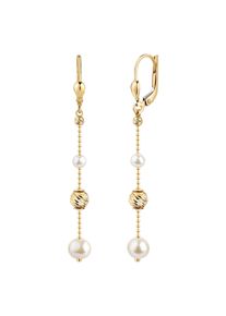 Diamonds by Ellen K. Fascination by Ellen K. Ohrh&auml;nger 585/- Gelbgold glanz Kugeln und Perlen