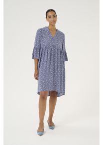 Kaffe Kleid A-shape blue white