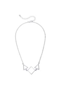 Steuer Modeschmuck Collier 49cm Formen Geometrie Struktur
