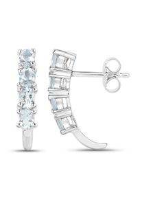 Vira Jewels Ohrh&auml;nger 925 Sterling Silber rhodiniert Aquamarine