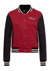 Queen Kerosin Damen College Jacke Built it up! rot