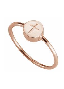 CAI Ring 925/- Sterling Silber rotvergoldet Kreuz