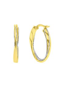 Diamonds by Ellen K. Fascination by Ellen K. Creolen 375/- Gelbgold bicolor oval 19 mm