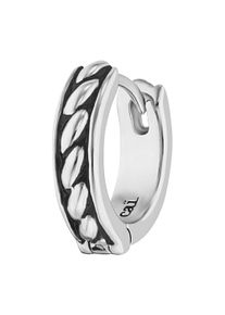 CAI Single-Ohrring 925 Sterling Silber rhodiniert Farbe schwarz