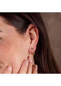 Lyomi Klappcreolen 585/- Gelbgold 32 synth. Diam. 0,21ct.