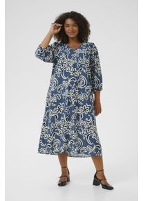Kaffe Kleid KCmahlia A-shape blue white