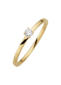 OROLINO Ring 585/- GG glanz 1 Brill. 0,10ct. wei&szlig;