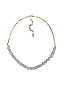 Steuer Modeschmuck Kette Metall gl&auml;nzend vergoldet Kristall S&uuml;&szlig;wasserzuchtperle