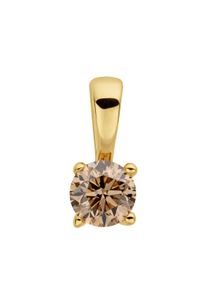 OROLINO Anh&auml;nger 585/- Gelbgold 1 Brill. 0,25ct. braun